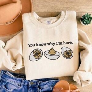 Embroidered Funny Holidays Sweatshirt